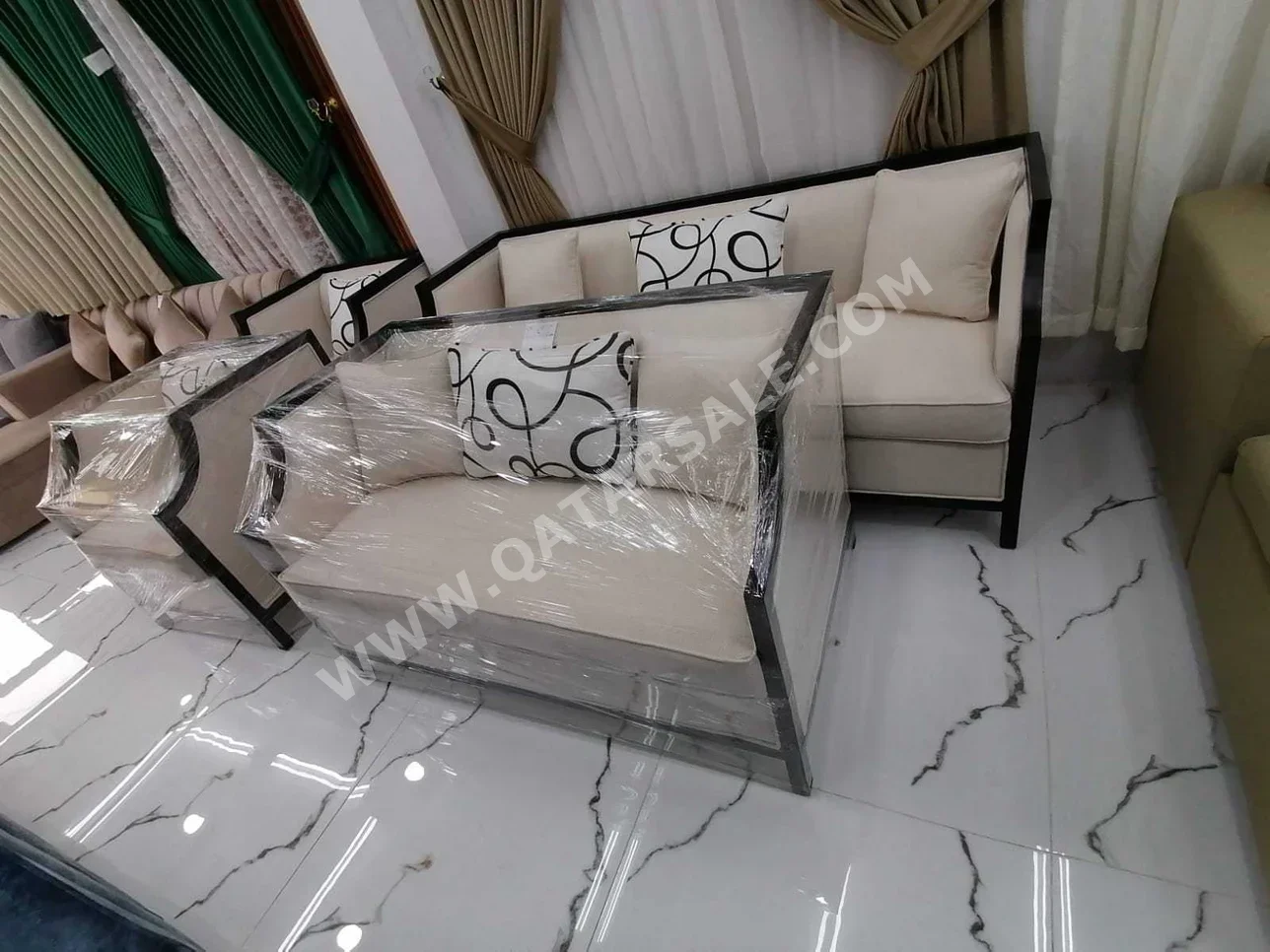 Sofas, Couches & Chairs Sofa Set  - Beige