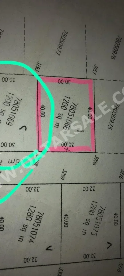Lands For Sale in Al Shamal  - Abo Dhalouf  -Area Size 1,200 Square Meter