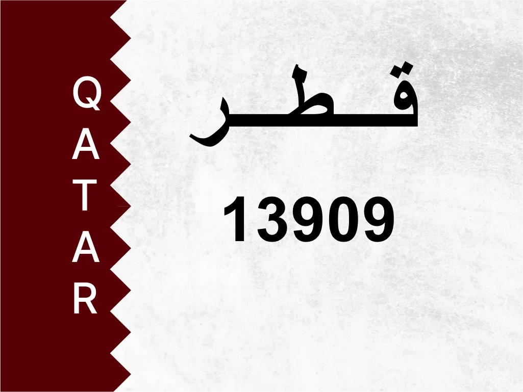 Private Plate  13909  Special Number