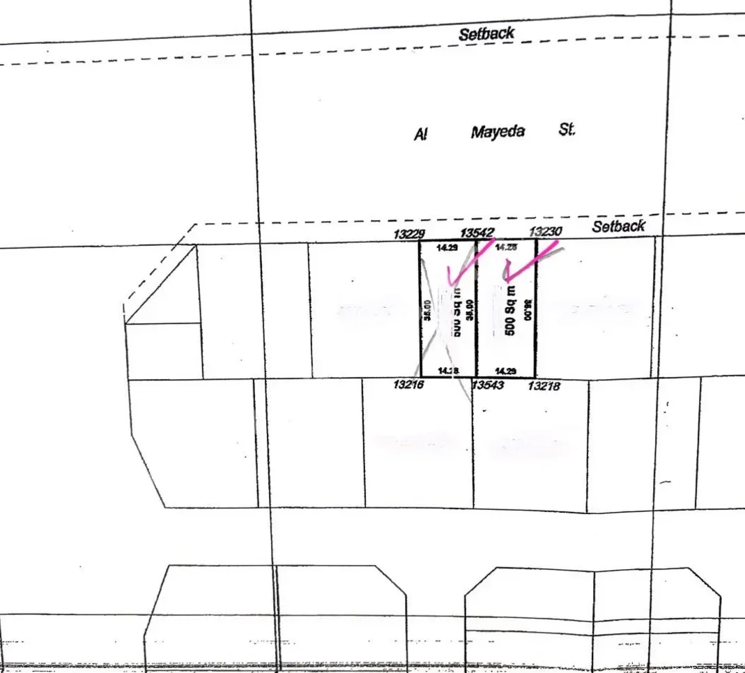 Lands For Sale in Al Wakrah  - Al Wukair  -Area Size 500 Square Meter