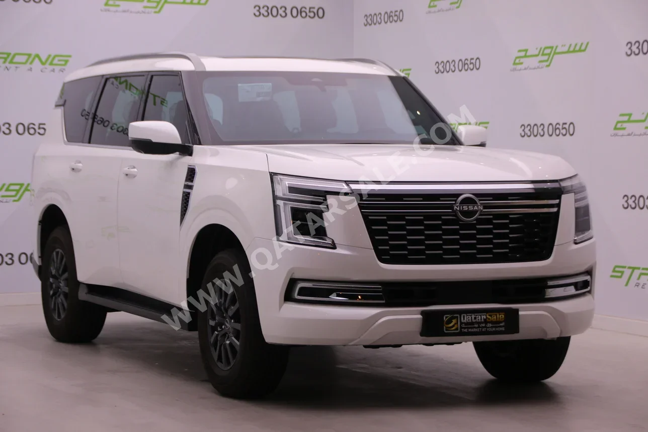 Nissan  Patrol  Titanium  2025  Automatic  8,000 Km  6 Cylinder  Four Wheel Drive (4WD)  SUV  White  With Warranty