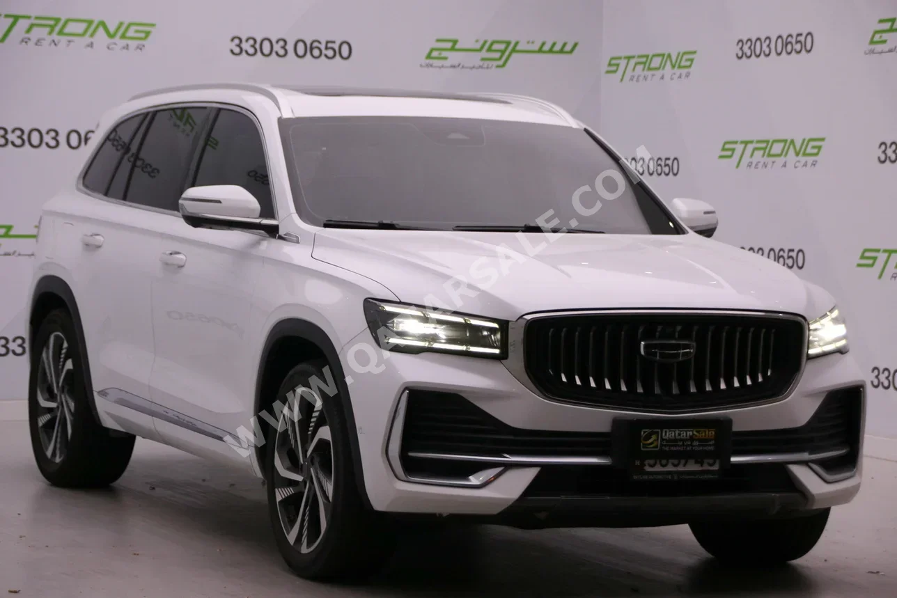 Geely  monjaro  Luxury  2023  Automatic  97,000 Km  4 Cylinder  Four Wheel Drive (4WD)  SUV  White  With Warranty