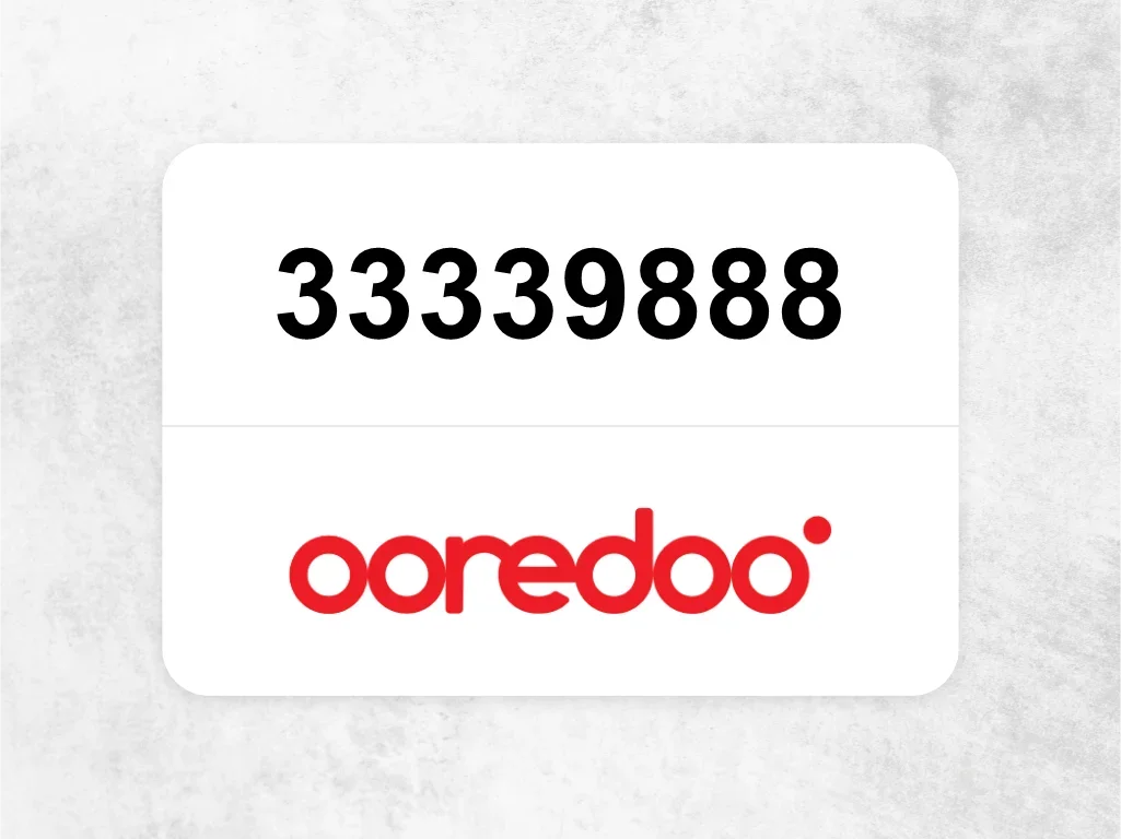 Ooredoo Mobile Phone  33339888