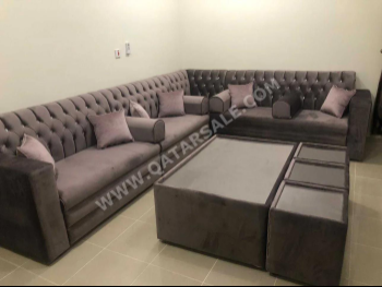 Sofas, Couches & Chairs Corner Sofas  - Velvet  - Brown