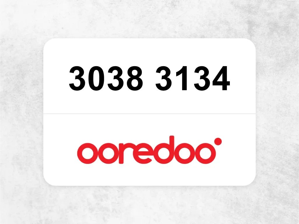 3038 3134  Ooredoo Mobile Phone