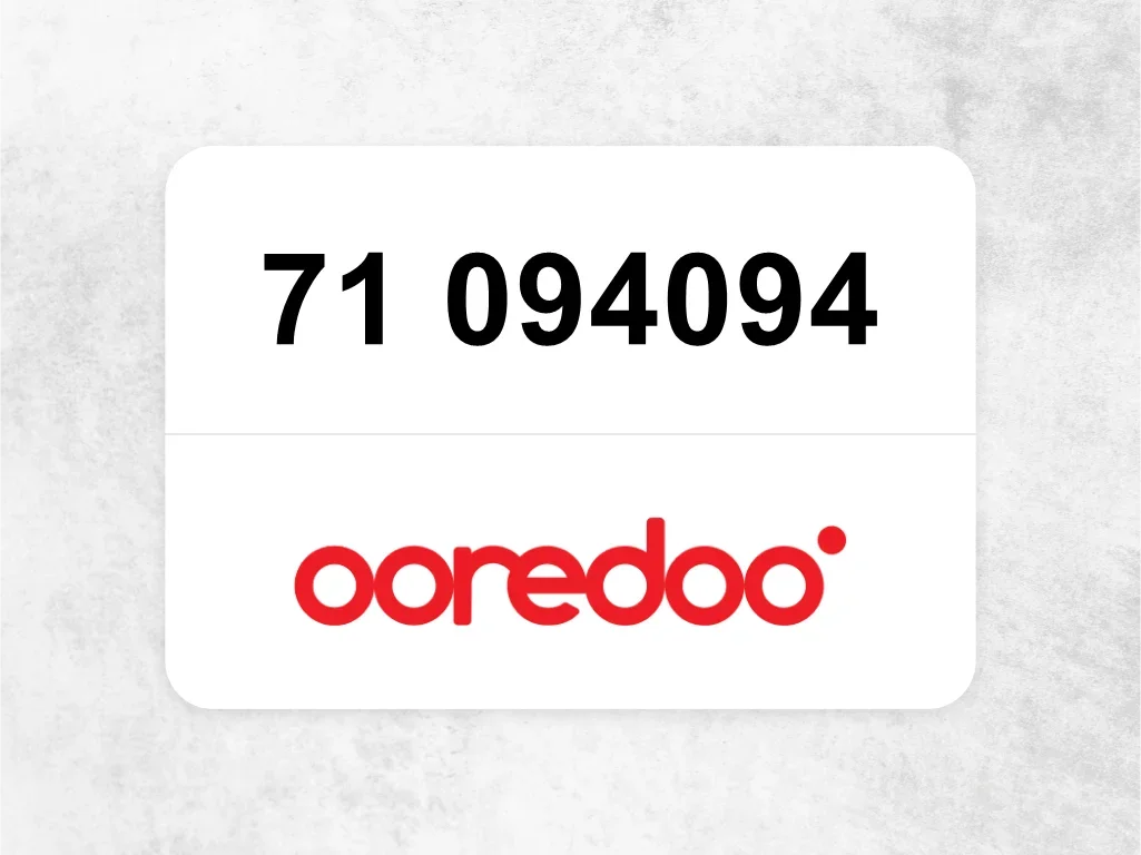 71 094094  Ooredoo Mobile Phone