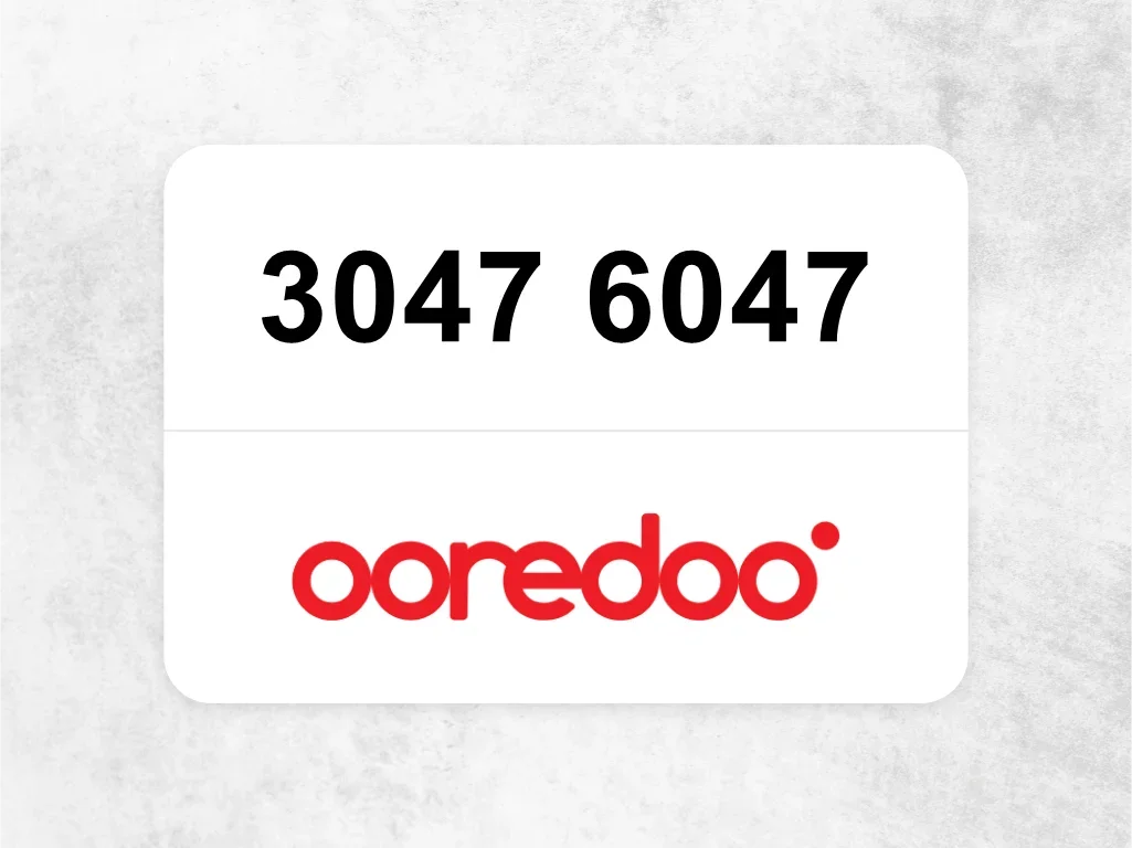 Ooredoo Mobile Phone  3047 6047