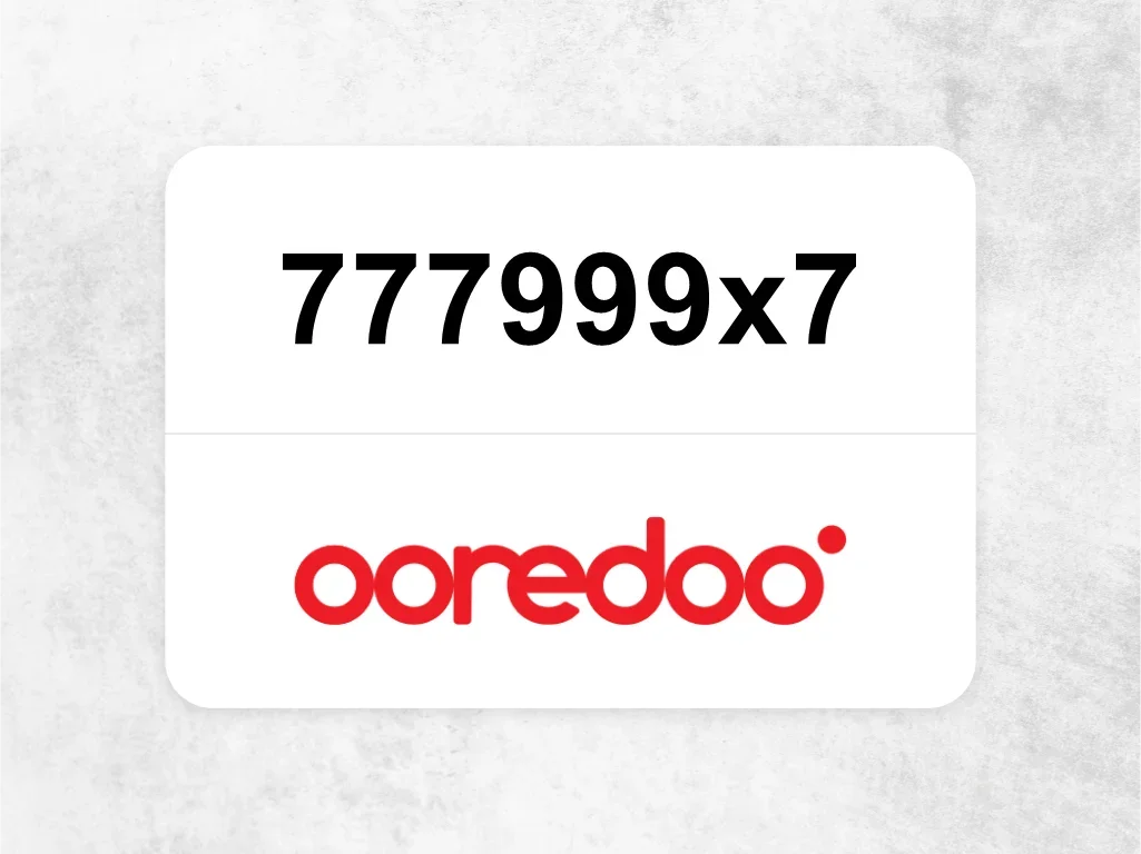 Ooredoo Mobile Phone  777999x7