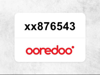 xx876543  Ooredoo Mobile Phone