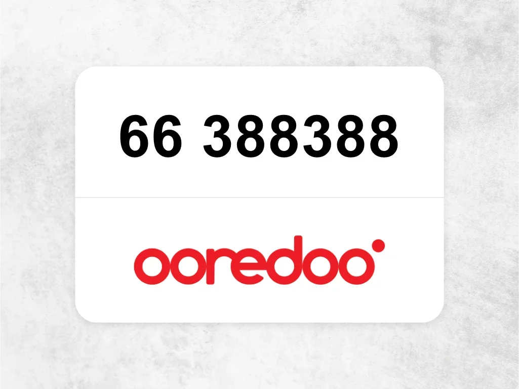 Ooredoo Mobile Phone  66 388388