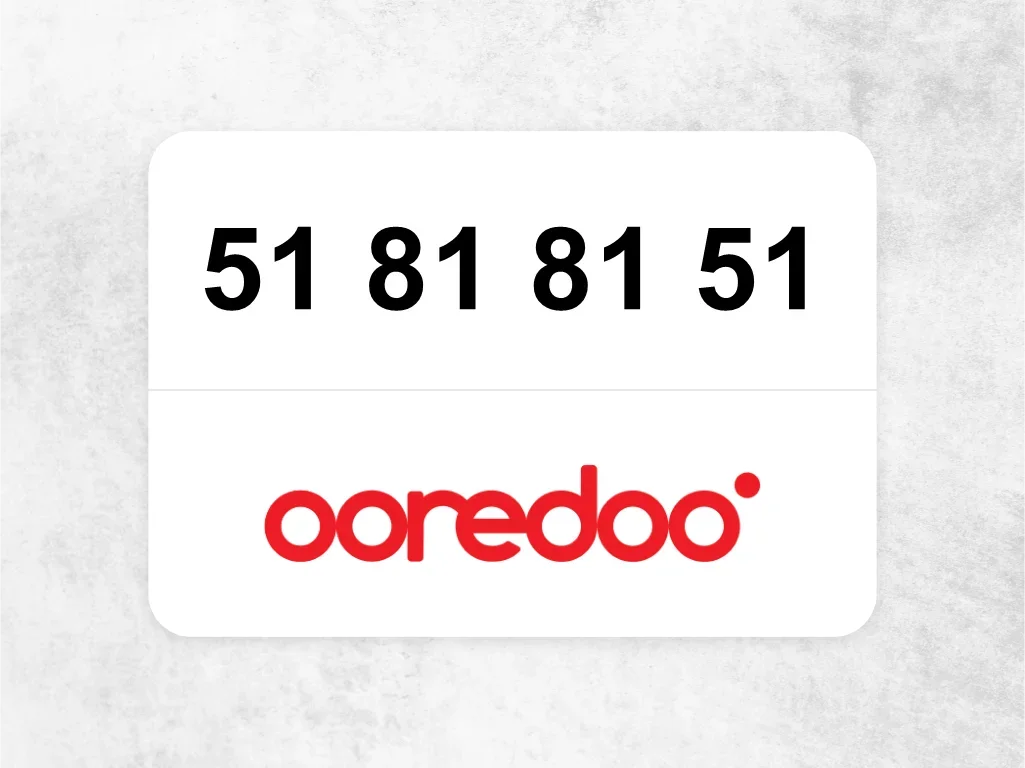 Ooredoo Mobile Phone  51 81 81 51