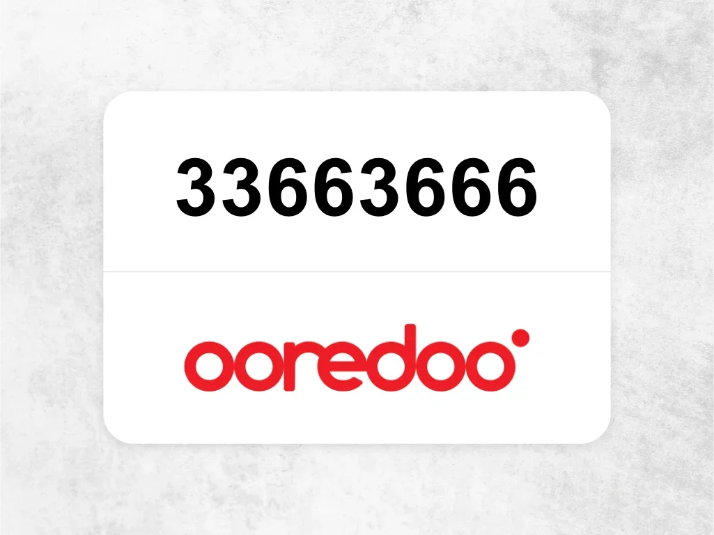 Ooredoo Mobile Phone  33663666
