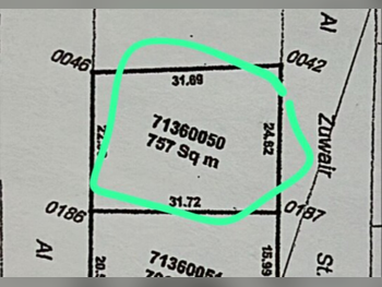 Lands For Sale  in Umm Salal  - Al Kharaitiyat  -Area Size 757 Square Meter