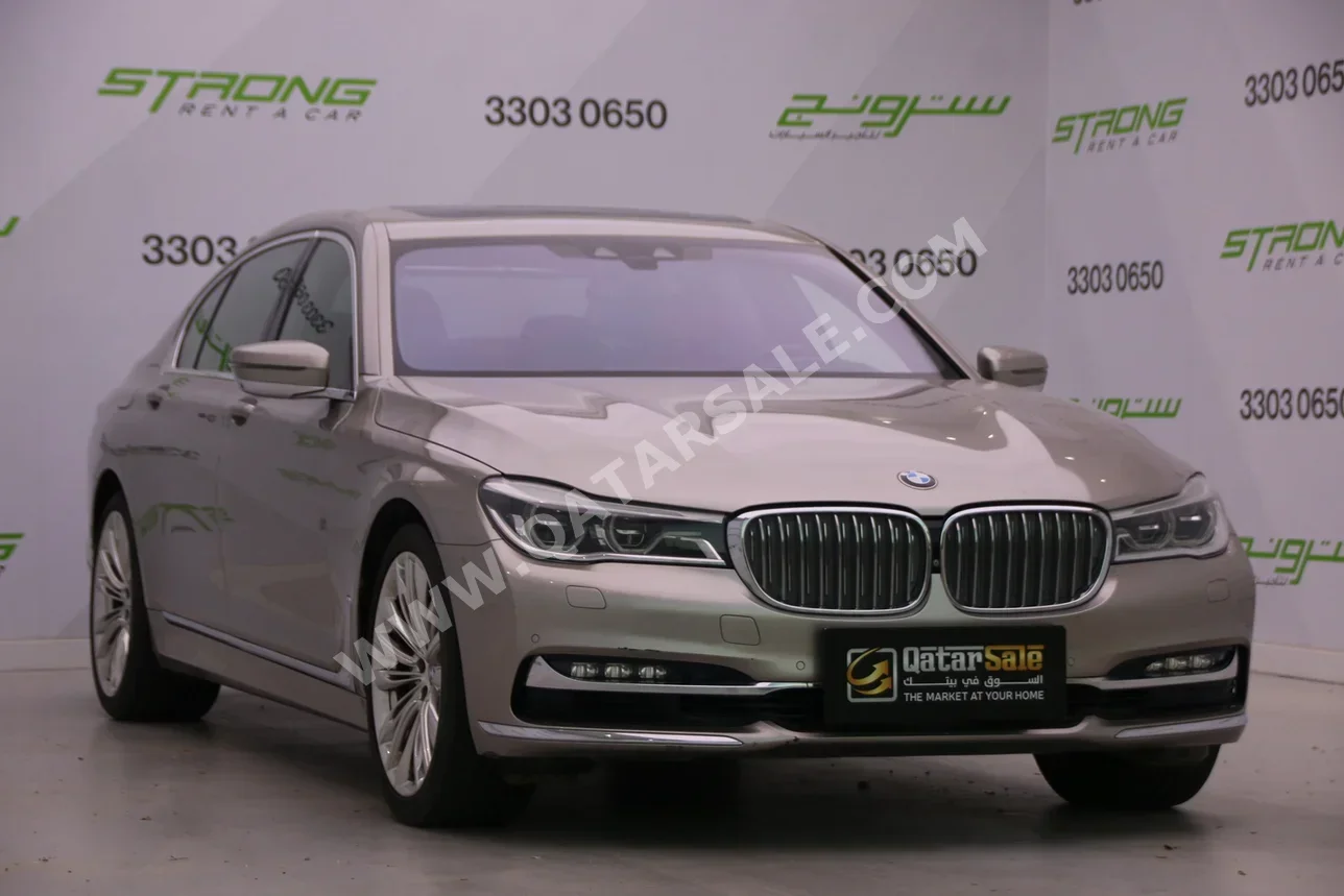 BMW  7-Series  740 Li  2016  Automatic  24,000 Km  6 Cylinder  Rear Wheel Drive (RWD)  Sedan  Gold