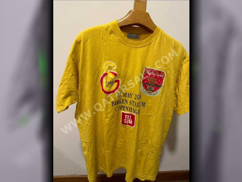 Men Clothes Cotton /  T-Shirts  Yellow  Turkey  Spring/Summer / Size: XL