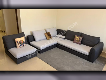 Sofas, Couches & Chairs 3-Seat Sofa & One Armchair  - Gray