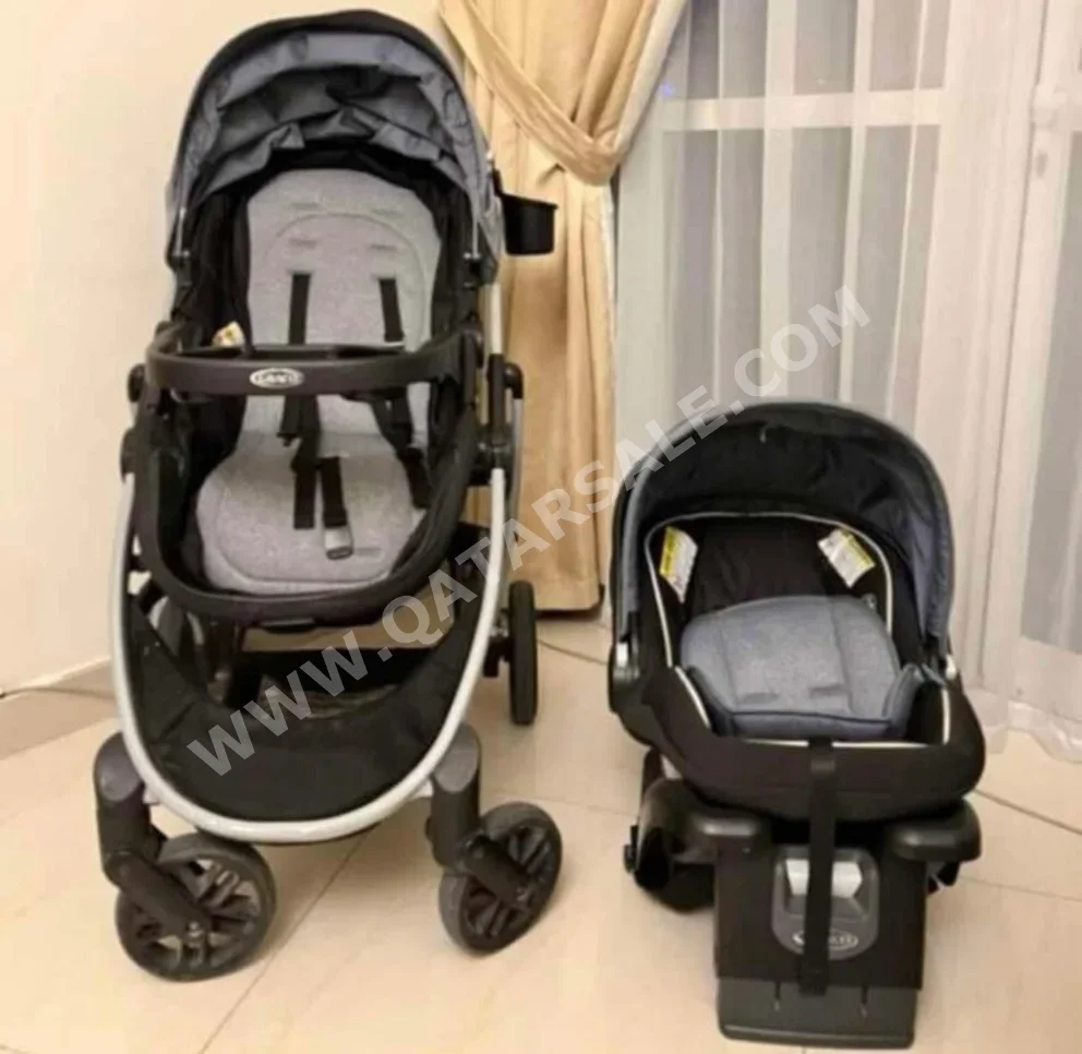 عربات الأطفال جراكو  عربة ثلاثية  أسود  0-3 سنوات  Graco modes travel system  قابل للتحويل إلى مقعد السيارة
