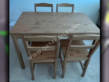 Dining Table with Chairs  - Brown