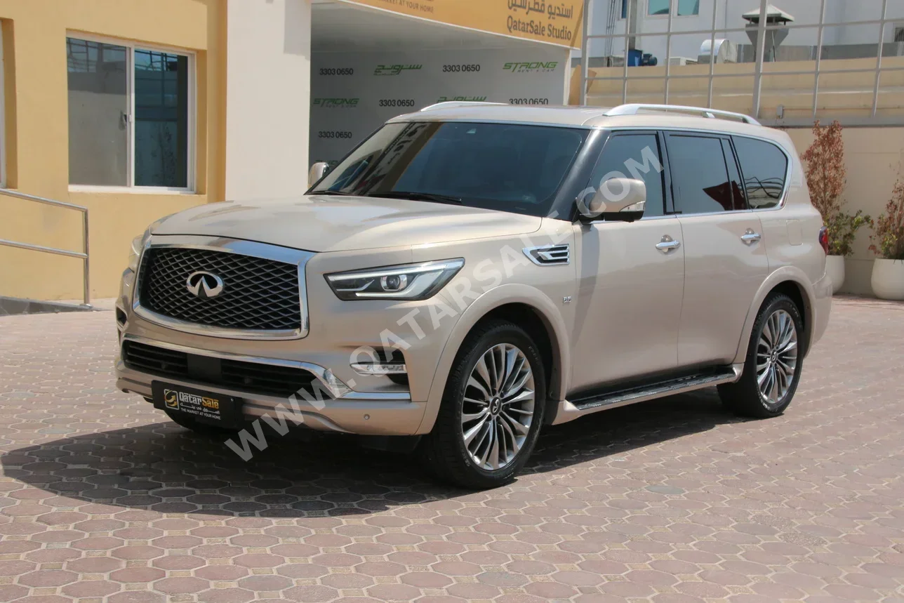 Infiniti  QX  80  2018  Automatic  130,000 Km  8 Cylinder  Four Wheel Drive (4WD)  SUV  Beige