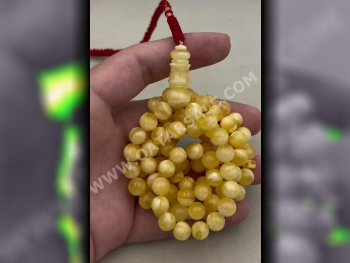 Prayer Beads Amber  Yellow  Qatar  Oval/Circle  8 mm  99  32 g