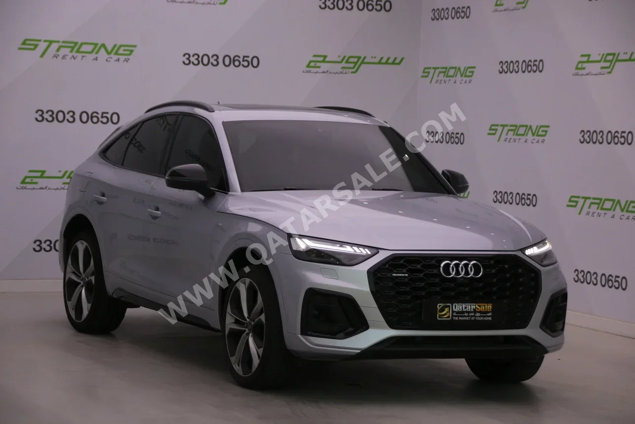 اودي  كيو 5  45 TFSI Quattro  2022  اوتوماتيك  23,920 كم  4 سلندر  دفع رباعي  اس يو في  فضي  تحت الضمان