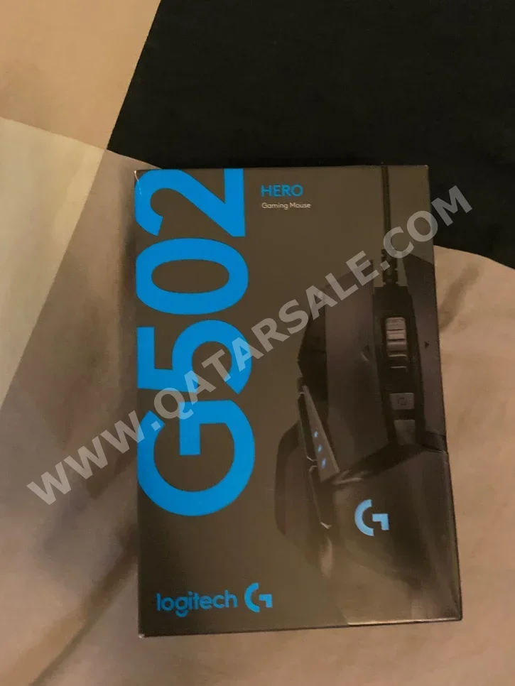 Computer Mouse Logitech  G502 Hero  Black / Blue  Blue Backlit  Mouse Only /  Wired