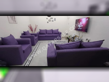 Sofas, Couches & Chairs 3-Seats sofa & 4 one armchairs  - Purple