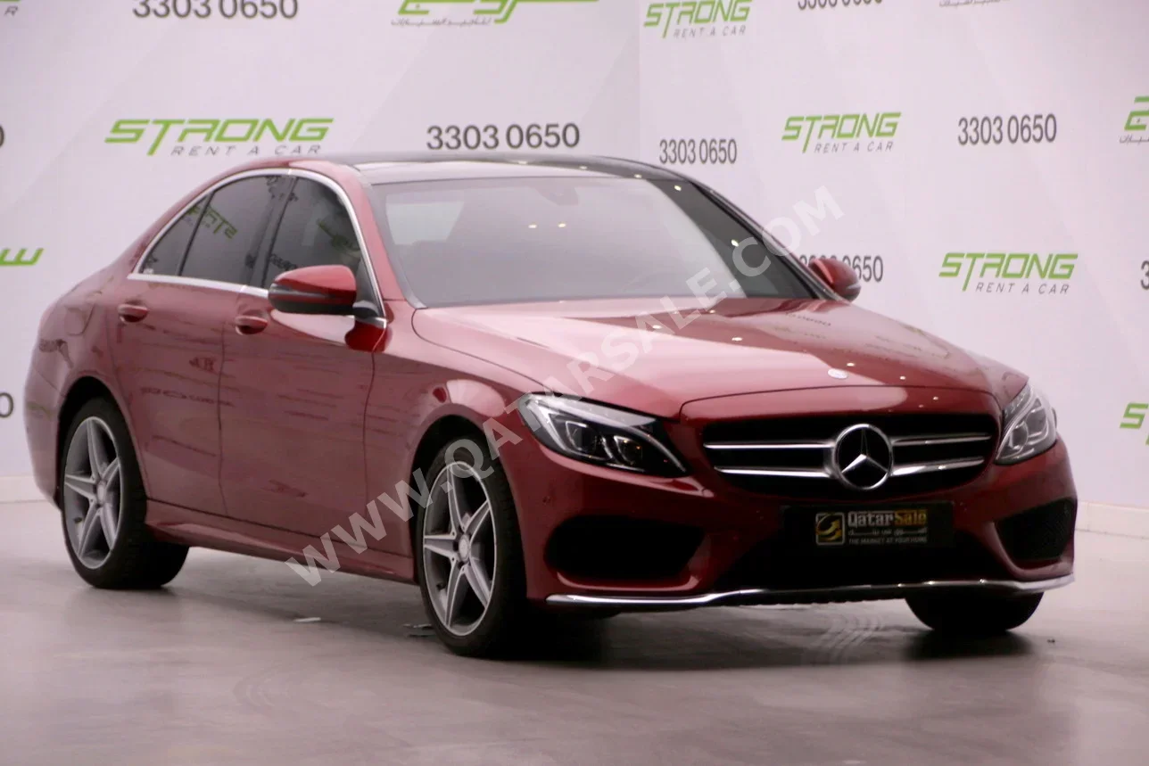 Mercedes-Benz  C-Class  200  2016  Automatic  93,000 Km  4 Cylinder  Rear Wheel Drive (RWD)  Sedan  Red