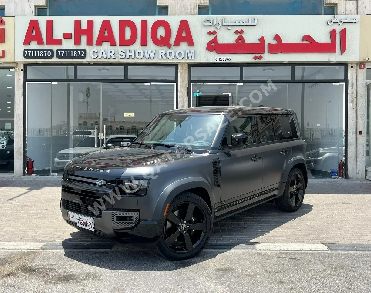 لاند روفر  ديفيندر  110  2023  اوتوماتيك  21,000 كم  8 سلندر  دفع رباعي  اس يو في  رمادي  تحت الضمان