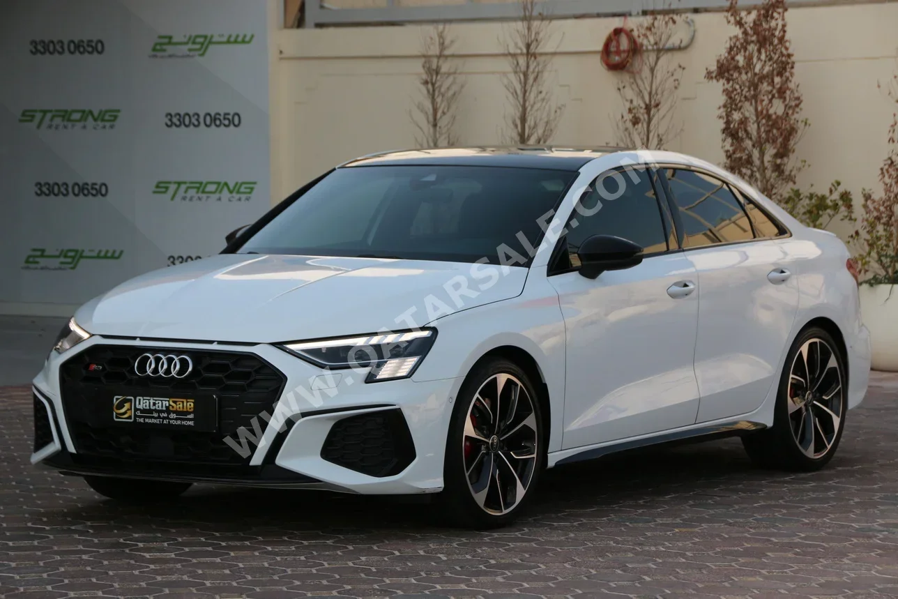 Audi  S  3  2024  Automatic  37,000 Km  4 Cylinder  All Wheel Drive (AWD)  Sedan  White  With Warranty