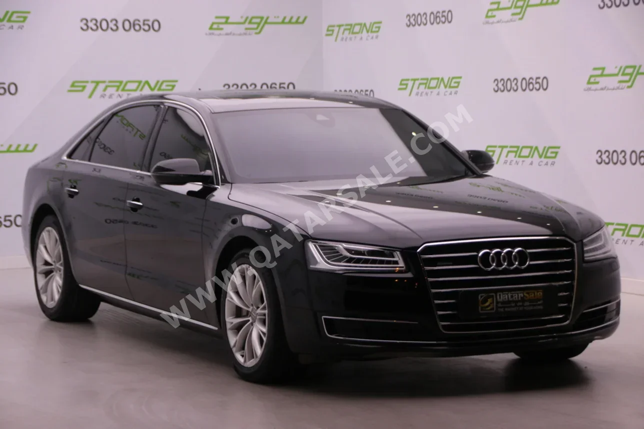 Audi  A8  L  2018  Automatic  38,000 Km  6 Cylinder  All Wheel Drive (AWD)  Sedan  Black