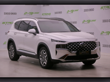 Hyundai  Santa Fe  2023  Automatic  35,000 Km  6 Cylinder  Four Wheel Drive (4WD)  SUV  White  With Warranty