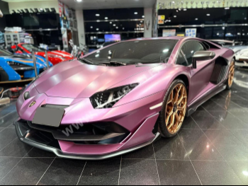 Lamborghini  Aventador  SVJ  2021  F-1  13,000 Km  12 Cylinder  Rear Wheel Drive (RWD)  Coupe / Sport  Purple  With Warranty