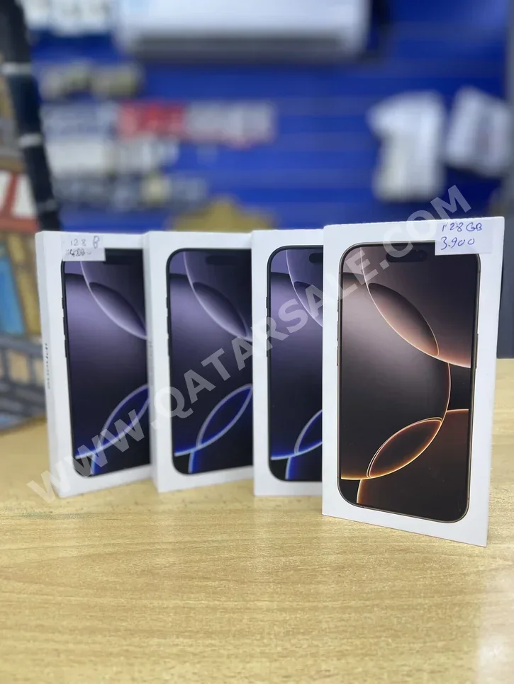 ابل - ايفون 16 - برو - تيتانيوم أسود - 128 جيجابايت - تحت الضمان