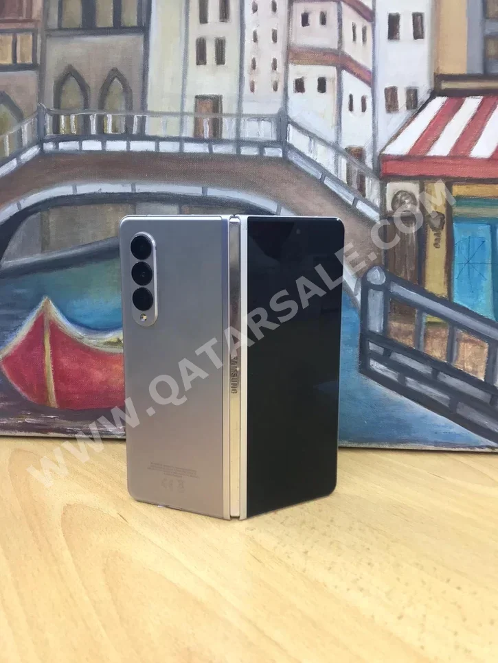 سامسونج - جالاكسي زد - فولد 3 - سمائي - 256 جيجابايت