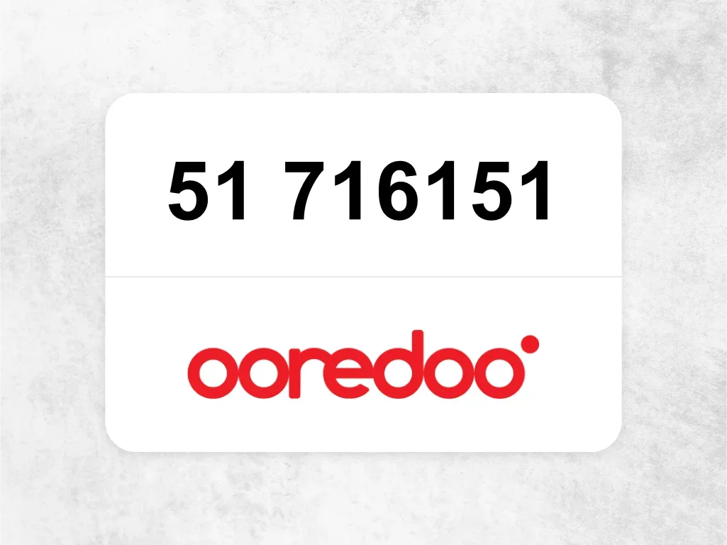 Ooredoo Mobile Phone  51 716151