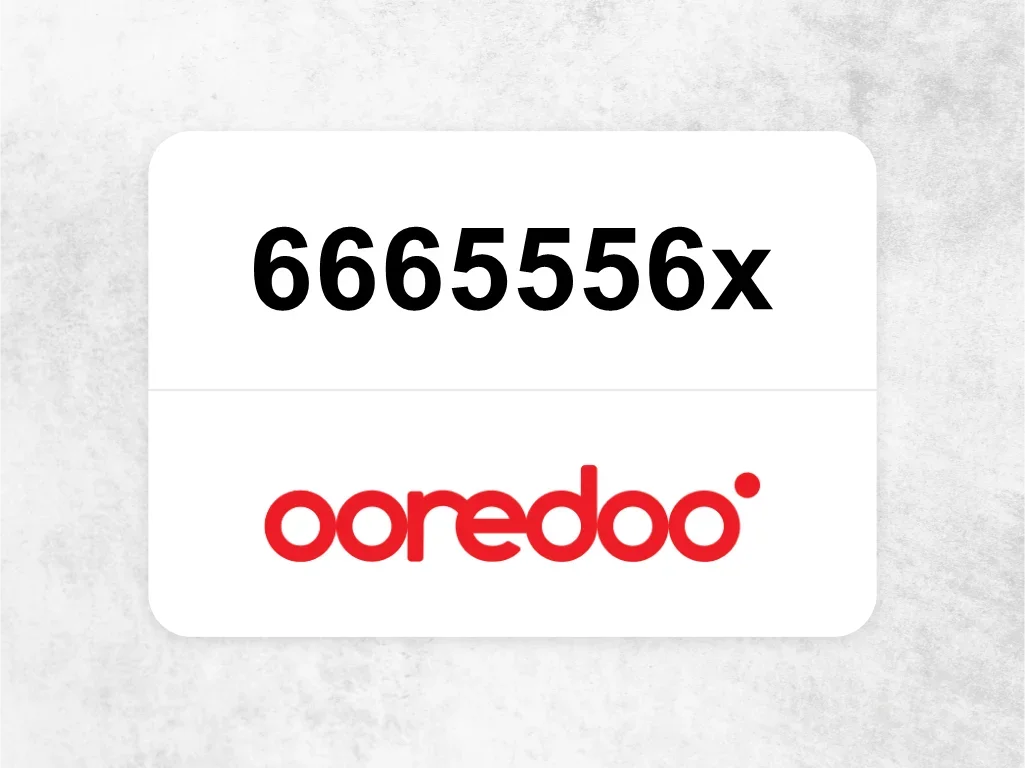 Ooredoo Mobile Phone  6665556x