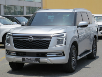 Nissan  Patrol  Platinum turbo  2025  Automatic  9,000 Km  6 Cylinder  Four Wheel Drive (4WD)  SUV  Silver  With Warranty