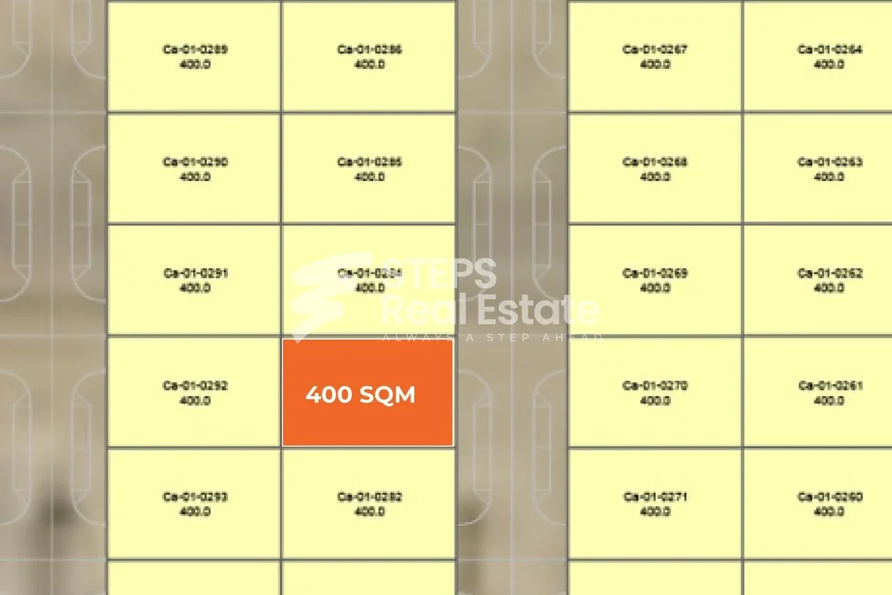 Lands For Sale in Lusail  -Area Size 400 Square Meter