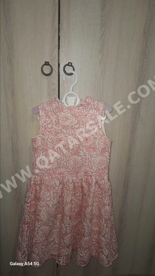 Kids Clothes Dresses  Cotton  Orange  Turkey  Spring/Summer /  S /  6-7 Years  Girls
