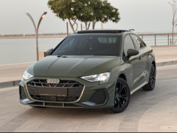 Audi  A3  S-Line  2025  Automatic  5,700 Km  4 Cylinder  Front Wheel Drive (FWD)  Sedan  Green  With Warranty
