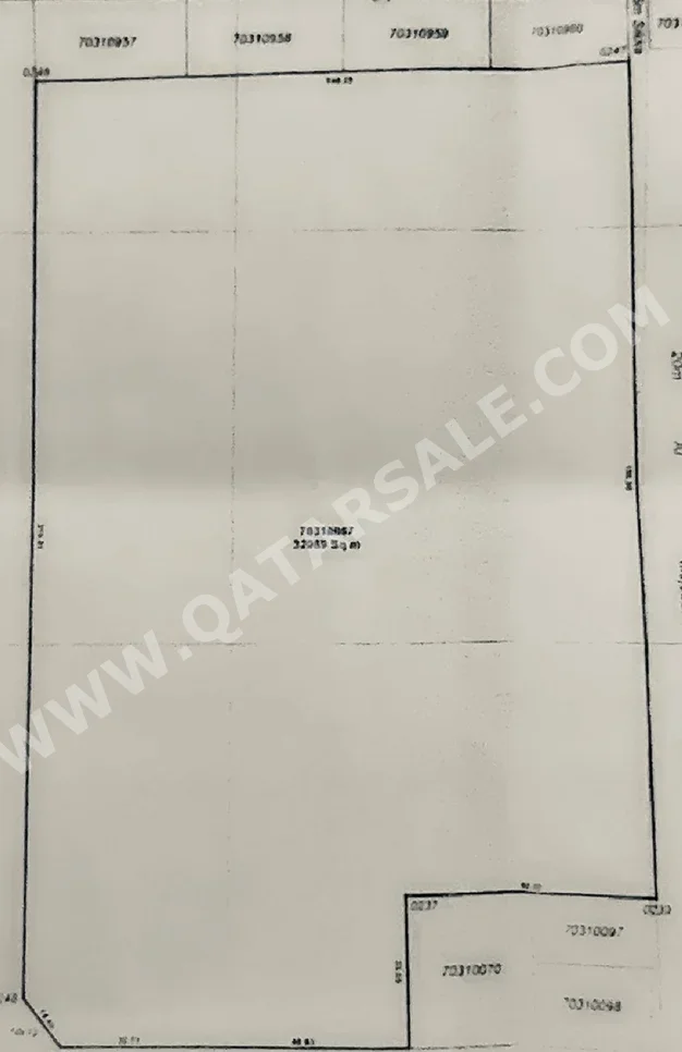 Lands For Sale in Al Daayen  - Sumaysimah  -Area Size 32,069 Square Meter
