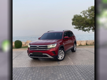 Volkswagen  Teramont  2021  Automatic  58,730 Km  6 Cylinder  Four Wheel Drive (4WD)  SUV  Red  With Warranty