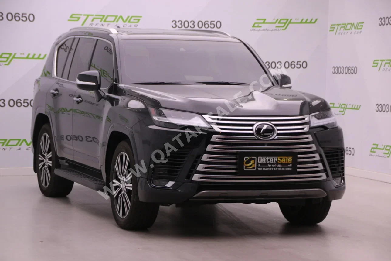 Lexus  LX  600 Luxury  2023  Automatic  70,000 Km  6 Cylinder  Four Wheel Drive (4WD)  SUV  Black  With Warranty