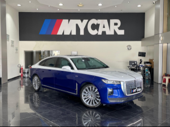 Hongqi  H9  2022  Automatic  5,000 Km  6 Cylinder  All Wheel Drive (AWD)  Sedan  Blue and White  With Warranty