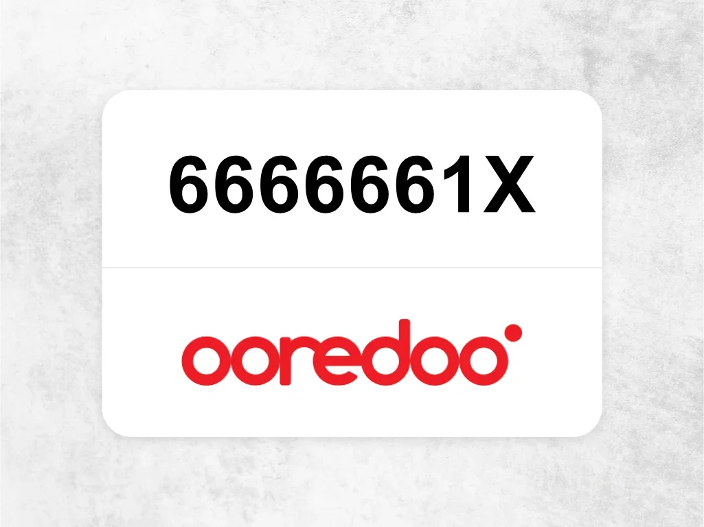 جوال اوريدو  6666661X