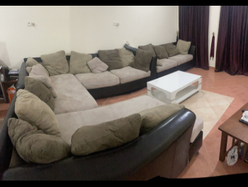 Sofas, Couches & Chairs L shape  - Cotton / Cotton Blend  - Brown
