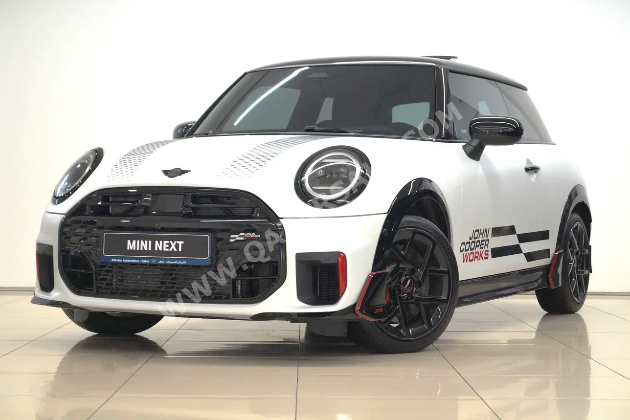 Mini  Cooper  JCW  2025  Automatic  2,000 Km  4 Cylinder  Front Wheel Drive (FWD)  Hatchback  White  With Warranty