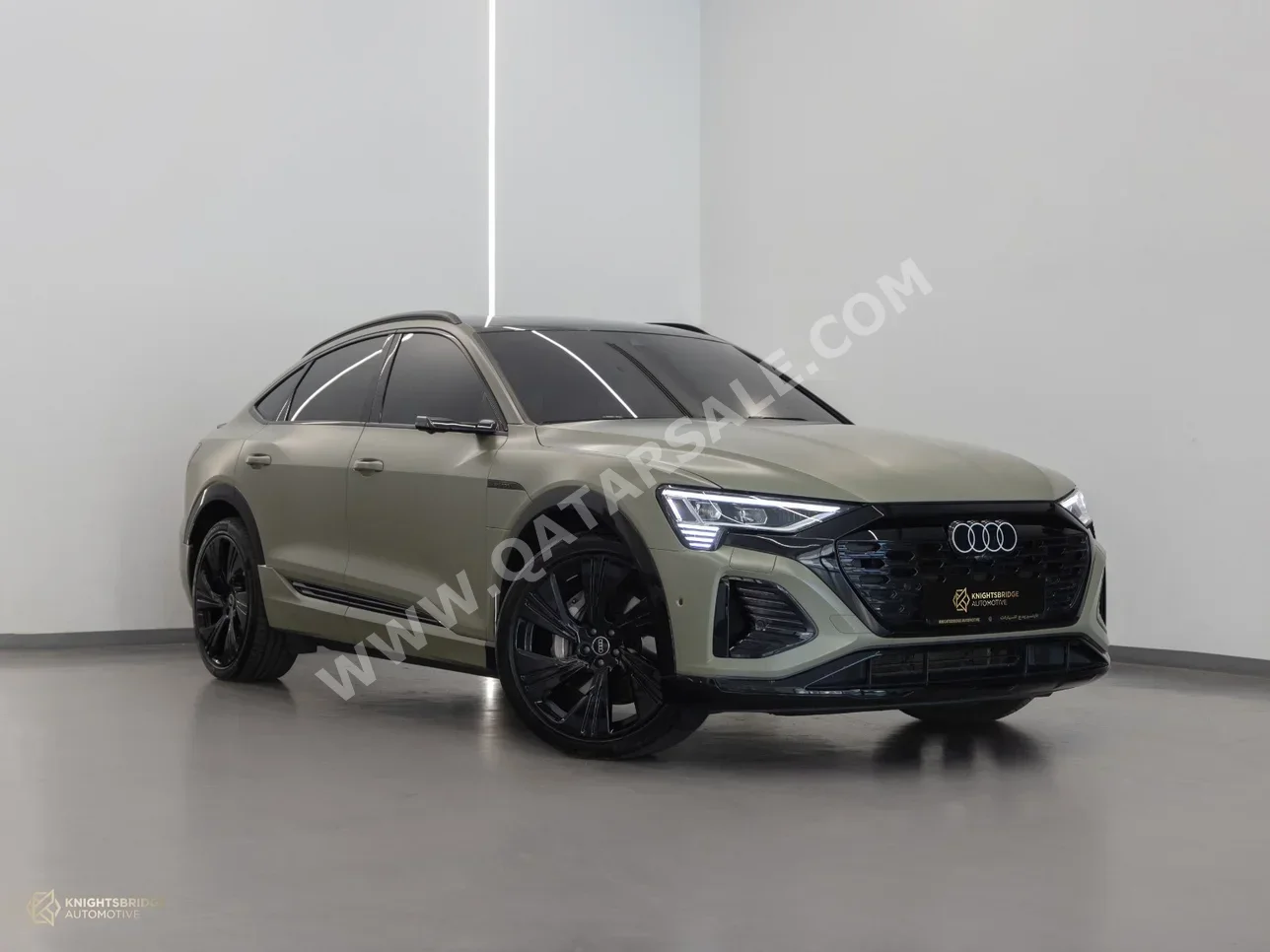 Audi  Q8  E-Tron  2024  Automatic  77,500 Km  0 Cylinder  All Wheel Drive (AWD)  SUV  Matte green  With Warranty