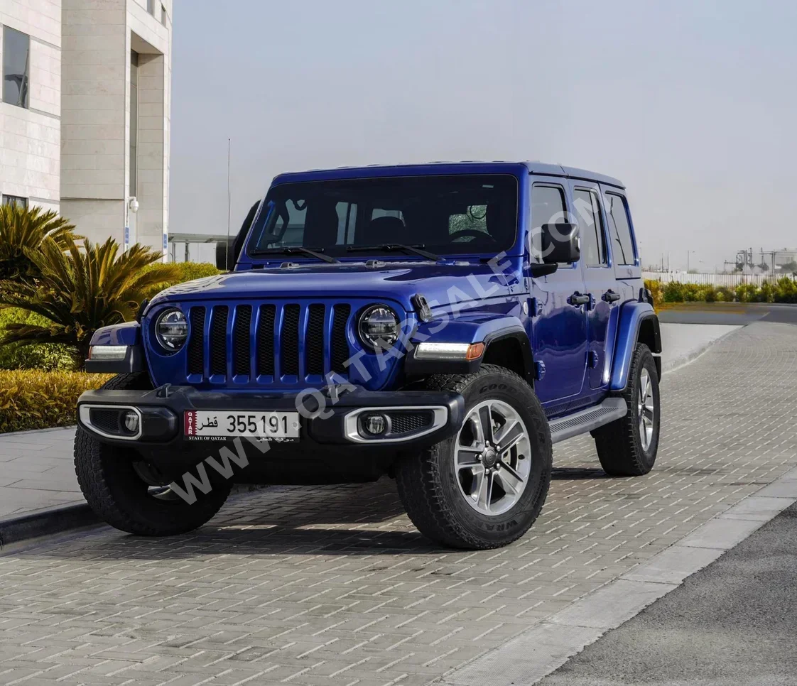 Jeep  Wrangler  Sahara  2018  Automatic  137,000 Km  6 Cylinder  Four Wheel Drive (4WD)  SUV  Blue